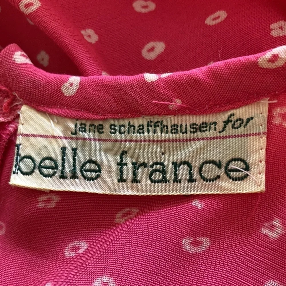JANE SCHAFFHAUSEN  vtg for Belle  France vintage dress Sz 8/10 - Picture 7 of 11